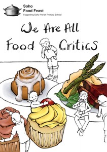 First version of the cover for the Soho Food Feast Bookleteer notebook.
